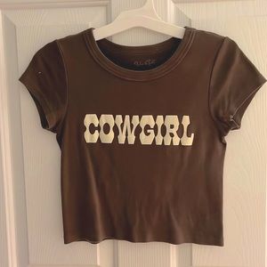 brandy melville cowgirl baby tee